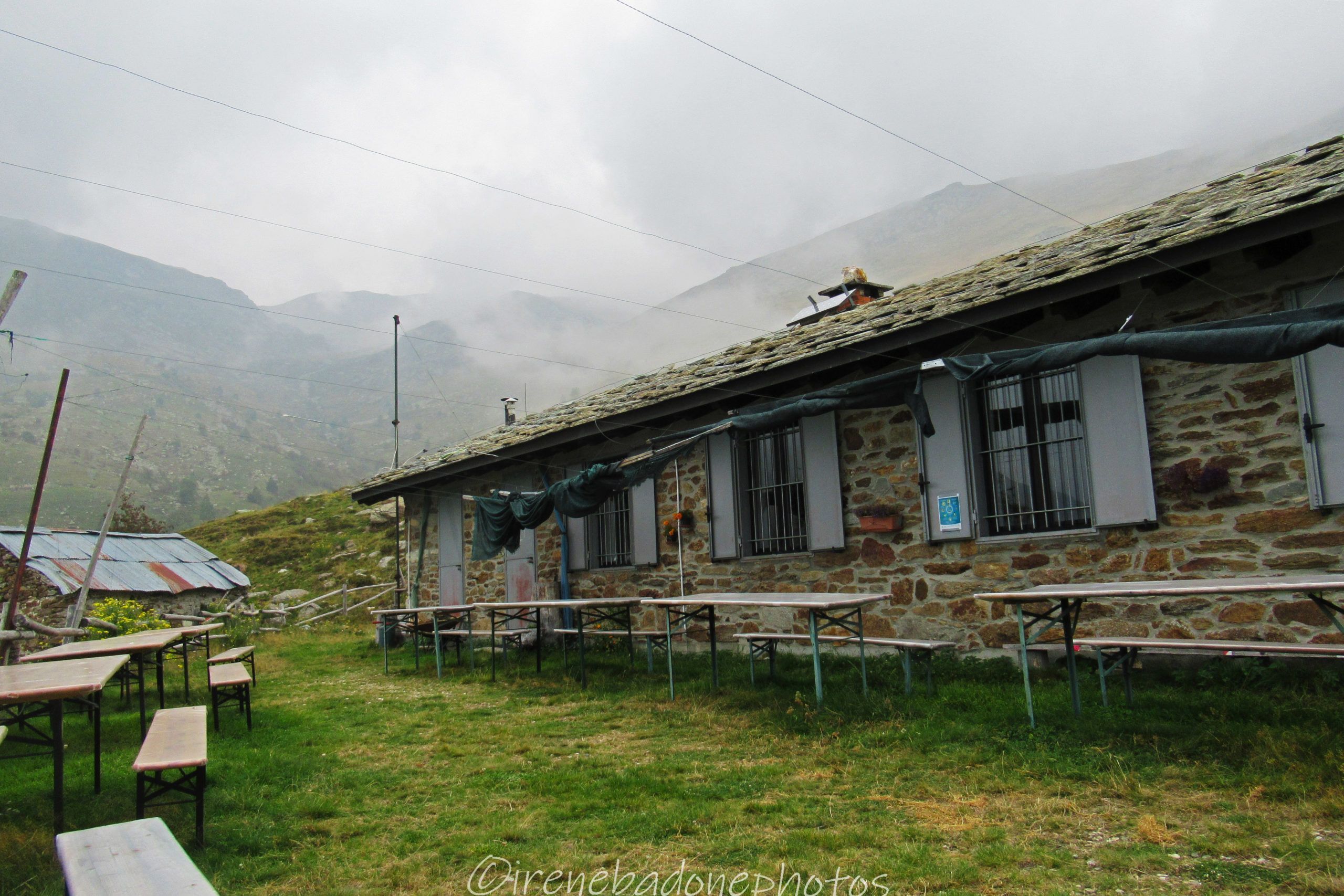 The Alpe Cavanna refuge, from where you normally can admire the mount Mombarone (2.371 m)