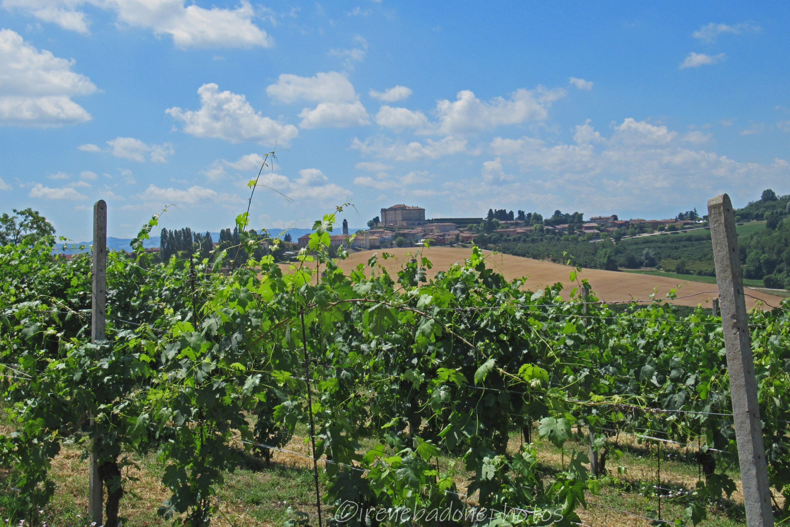 Sur le chemin du retour, vue sur le château de Guarene